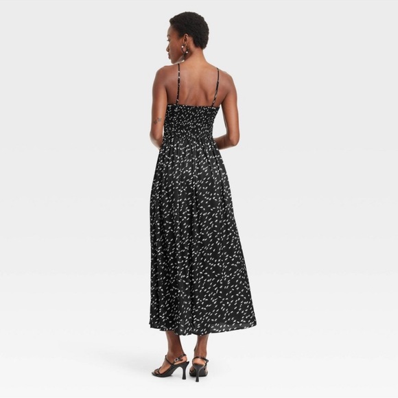 NWT Women's Maxi Sundress - A New Day Black/ White Floral - Picture 2 of 6